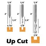 Genmitsu 8pcs End Mills CNC Router Bits Set, 1/4" Shank Tungsten Steel CNC Cu...