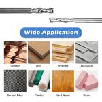 Genmitsu 8pcs End Mills CNC Router Bits Set, 1/4" Shank Tungsten Steel CNC Cu...