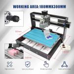 YIDOFENG 3018-PRO 3 Axis CNC Router Machine Kit, with GRBL Offline Control Engraving Machine, DIY Mini Wood Plastic Acrylic PVC Milling Router,Working Area 30x18x4.5cm