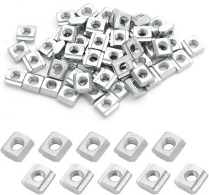 100Pcs M5 Slide-in T Nuts 2020 Aluminum Extrusion Slot 6mm for 3D CNC Printer
