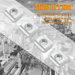 100Pcs M5 Slide-in T Nuts 2020 Aluminum Extrusion Slot 6mm for 3D CNC Printer