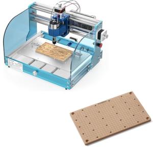 SainSmart Genmitsu 3018-PROVer V2 CNC Router Machine for Beginner + CNC MDF Grid Spoilboard