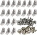 20 Sets 2020 Aluminum Extrusion T Slot Corner Bracket 20 Series Extruded Hardwar