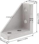 20 Sets 2020 Aluminum Extrusion T Slot Corner Bracket 20 Series Extruded Hardwar