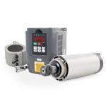 RATTMMOTOR VFD Spindle Motor Kit, 2.2KW Spindle Motor 110V Air Cooled ER20 24000RPM+2.2KW VFD 110V Inverter Single to 3 Phase Variable Frequency Drive+80mm Spindle Motor Mount for CNC Router Machine