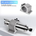 RATTMMOTOR VFD Spindle Motor Kit, 2.2KW Spindle Motor 110V Air Cooled ER20 24000RPM+2.2KW VFD 110V Inverter Single to 3 Phase Variable Frequency Drive+80mm Spindle Motor Mount for CNC Router Machine