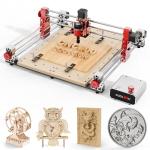 COOLOOK CNC400 Woodworking Engraver Desktop CNC Router 400x400mm CNC Router Machine for Wood, Acrylic, Carbon Fiber, 50mm Depth, 0.05mm Precision, GRBL Control