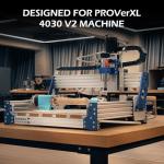 SainSmart Genmitsu Rotary Module Kit for Prover XL 4030 V2 CNC Router Machine with NEMA23 Planetary Geared Stepper Motor, 4 Jaw Chuck, 10:1 Speed Reducer, Clamped Range 15-275mm