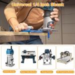 4x Top and Bottom Bearing Flush Trim Router Bits Set 1/4" Shank 1/2" Cutting Dia