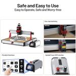 TTC450 Ultra CNC Router Desktop CNC Router 465x465mm Large Work Area, 500W Spindle 3.5-inch Touch Screen, All-Metal 3-Axis Engraving Machine for Wood, Acrylic, MDF, Aluminum, Plastic, Metal Carving