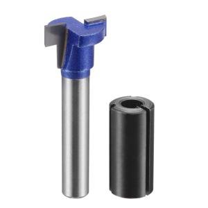 1/4" Shank 5/8" Dia Keyhole Router Bit with 1/2" to 1/4" Router Collet Adapter