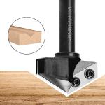 Genmitsu 1/2" Shank Router Bit, 120 Degree V Groove Carbide Inserts, CNC Milling Machine Router Bits for Woodworking 2D/3D Signmaking, Lettering, Carving, VG03