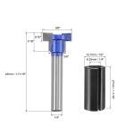 1/4" Shank 5/8" Dia Keyhole Router Bit with 1/2" to 1/4" Router Collet Adapter