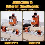 FoxAlien 4th Axis Rotary Engraving Module with 4 Jaw Chuck for Masuter Pro and Masuter 3, Reducing Ratio 30:1 for CNC Router Engraving Machine with NEMA17 Stepper Motor