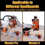 FoxAlien 4th Axis Rotary Engraving Module with 4 Jaw Chuck for Masuter Pro and Masuter 3, Reducing Ratio 30:1 for CNC Router Engraving Machine with NEMA17 Stepper Motor