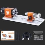 FoxAlien 4th Axis Rotary Engraving Module with 4 Jaw Chuck for Masuter Pro and Masuter 3, Reducing Ratio 30:1 for CNC Router Engraving Machine with NEMA17 Stepper Motor