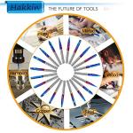 Hakkin 20 Pcs Carbide Rotary Burrs Set, End Mill CNC Router Bit