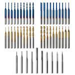 50pcs Tungsten Carbide End Mill Router Bits, 1/8'' Shank CNC Bit Set Includin...