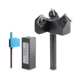 SainSmart Genmitsu CNC SpoilBoard Surfacing Router Bit 1/4" Shank 1-1/2" Cutting Diameter, 3 Wings Carbide Insert Slab Flattening Router Bit, Planing Bit for Woodworking, 3LRBC01A