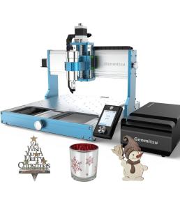 Genmitsu 3030-PROVer MAX CNC Router Machine with Linear Guide & Ball Screw Motion, Achieve ±0.05mm Accuracy for High Precision Metal Aluminum Copper Acrylic Engraving, Supports 4th Axis Rotary Kit