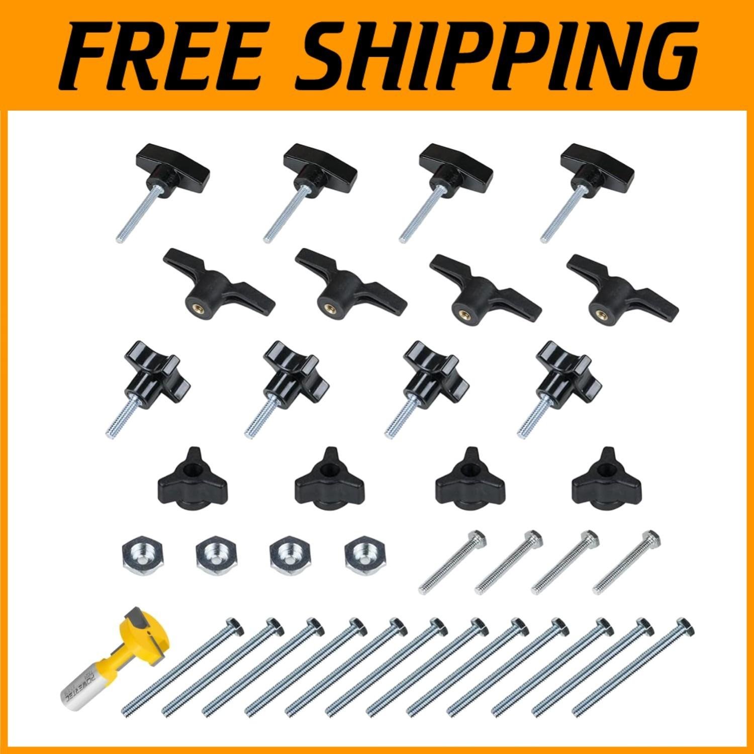 Carbide Tipped T Slot Router Bit, 36-pc Accessories