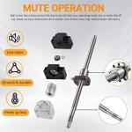 ANWOK 2Pcs HGR20-1500mm Linear Guide Rail +1Pcs SFU/RM1605-1500mm Ballscrew with BF12/BK12 Kit DSG16H Nut Housing, Coupling, Linear Slide Rail Guide Rail Square for DIY CNC Routers Lathes Mills