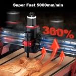 TTC6050 CNC Router Machine, Desktop Engraving Machine 600x500mm Working Area, 500W Spindle, 3-Axis CNC Engraving & Laser Cutting for Wood, Metal, Acrylic, Aluminum, with ER11 Collet & Touch Screen