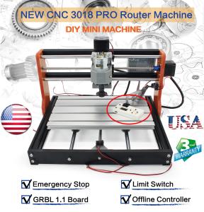 US丨CNC 3018-PRO DIY Engraving Machine+Offline Controller+XYZ Limit Switch+E-Stop