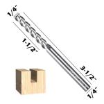 Genmitsu 5pcs End Mills CNC Router Bits, 1/4" Shank Tungsten Steel CNC Cutter for Milling Machine with 3-Flute Flat Nose Milling Carving Bit Set, Tool for Aluminum, Metal, Plastic, MDF, Wood, 3EMLC05