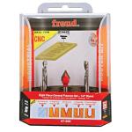 Freud 8 Piece CNC Router Bit General Purpose Set with Tico Hi-Density Carbide for Maximum Performance - Ideal for Wood, Plastics & Aluminum - 1/4" Shank, Black I.C.E. Coating - 87-208