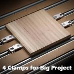 Genmitsu 4PCS Upgrade Aluminum Mini Vise Clamp Toe Clamp, for Woodworking & Metalworking Milling Project, Size 2.2" x 0.9" x 0.8" (56 x 22 x 21mm), Low Profile