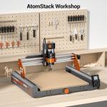 WIZMAKER Artsian 01 CNC Router Machine 300W Spindle Power, 0.01mm Precision, 4-Axis Intelligent Controller, 420×420mm Workspace, Aluminum, Brass, Wood, Plastic, PCB Professional Desktop CNC Engraver