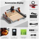 WIZMAKER Artsian 01 CNC Router Machine 300W Spindle Power, 0.01mm Precision, 4-Axis Intelligent Controller, 420×420mm Workspace, Aluminum, Brass, Wood, Plastic, PCB Professional Desktop CNC Engraver