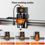 WIZMAKER Artsian 01 CNC Router Machine 300W Spindle Power, 0.01mm Precision, 4-Axis Intelligent Controller, 420×420mm Workspace, Aluminum, Brass, Wood, Plastic, PCB Professional Desktop CNC Engraver