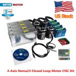 【USA】 4 Axis Nema 23 2N.m Closed Loop Motor Driver USB Mach3 CNC Controller Kit