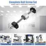 CNCMANS SFU1605 450mm Ballscrew Kit for CNC, Including RM1605 Threaded Spindle Length 450mm with Metal Ballnut, BK12/BF12 End Support, DSG16H Ballnut Housing and BR Couplers for Automated Equipments