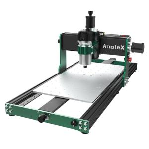 AnoleX CNC Router Machine 3060-Evo Max, All-Metal XYZ Axis Dual Steel Linear Guides with 800W Trimmer Router, ideal for Cutting Aluminum, Brass, Stainless steel, Wood, Acrylic, MDF, Plastics