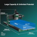 AnoleX CNC Router Machine 3060-Evo Max, All-Metal XYZ Axis Dual Steel Linear Guides with 800W Trimmer Router, ideal for Cutting Aluminum, Brass, Stainless steel, Wood, Acrylic, MDF, Plastics
