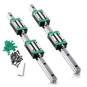 CNCMANS HGR20 Linear Guide Rail kit 2Pcs HGR20 700mm Linear Slide Rails and 4Pcs HGH20CA Linear Blocks Bearing Block, Anti Rust and High Precision CNC Parts for Automated Printer