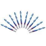 SainSmart Genmitsu 10Pcs Nano Blue Coat Ball Nose End Mill CNC Router Bits, 1/8"