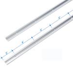 T Track 48" with Wood Screws- Double-Cut Profile Aluminum T-Track with Predrilled Mounting Holes -Woodworking and Clamps-Fine Sandblast Anodized -Silver Color -2 Pack