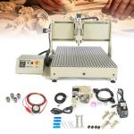 CNC Router Machine 2.2KW 4 Axis 6090 USB CNC Router Kit 3D Engraving Machine + VFD Water-Cooling Spindle Motor +Control Box + Handwheel, Ball Screw, with Limit Switch, US STOCK