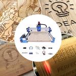 BICKKOMG 4040 Pro DIY CNC Router Kit, 3 Axis Hobby CNC Router Machine, GRBL Control Wood Mini Desktop Engraving Milling Carving Machine, Aluminum Frame, Fixed Base, 400 * 400 * 83mm Working Area