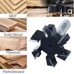 Slab Flattening Router Bit 1/2 Shank, 6-Wing, 2" Cutting Dia, Insert Carbide CNC Spoilboard Surfacing Router Bit, Wood Planer Planing Bit for Flycutter/ Slab Leveler/ Rabbeting by SICWOOD