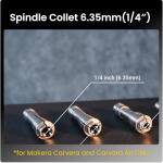Spindle Collet - 1/4 inch (6.35mm) for Makera Carvera and Carvera Air CNC Accessories
