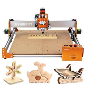 FoxAlien Masuter Pro 3-Axis CNC Router Machine, Beginner Hobby Engraving Machine All-Metal Structure for Wood Acrylic MDF Nylon Routing Milling Carving
