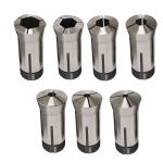 waltyotur 5C Hexagonal Hole Collet 1/4-7/8 Inch Steel Spare Collet for CNC Milling Lathe Tool Work Holding Engraving Machine 7Pcs