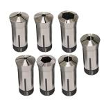 waltyotur 5C Hexagonal Hole Collet 1/4-7/8 Inch Steel Spare Collet for CNC Milling Lathe Tool Work Holding Engraving Machine 7Pcs