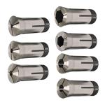 waltyotur 5C Hexagonal Hole Collet 1/4-7/8 Inch Steel Spare Collet for CNC Milling Lathe Tool Work Holding Engraving Machine 7Pcs