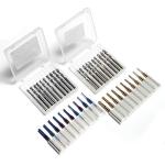 Genmitsu 40pcs End Mills CNC Router Bits, 1/8" Shank CNC Cutter Milling Carving Bit Set Including 2-Flute Flat Nose & Ball Nose, Nano Blue Coat & Titanium Coat, MC40A